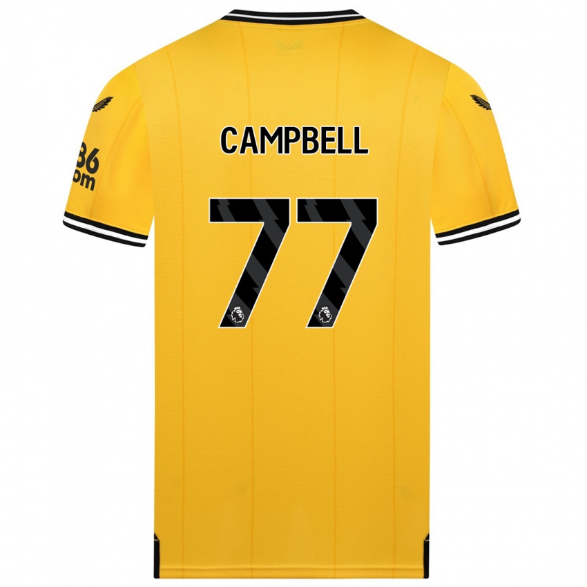 Homem Camisola Chem Campbell #77 Amarelo Principal 2023/24 Camisa Brasil