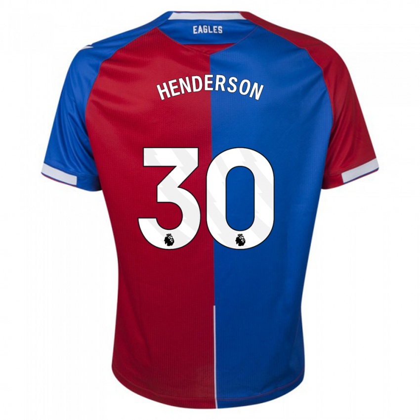 Homem Camisola Dean Henderson #30 Vermelho Azul Principal 2023/24 Camisa Brasil