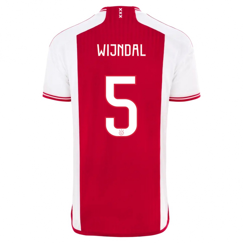 Homem Camisola Owen Wijndal #5 Vermelho Branco Principal 2023/24 Camisa Brasil