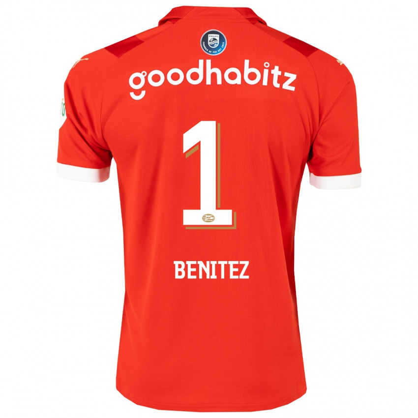Homem Camisola Walter Benitez #1 Vermelho Principal 2023/24 Camisa Brasil