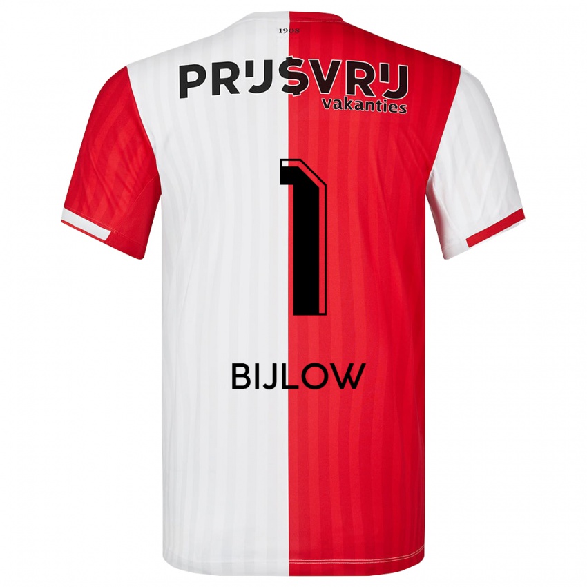 Homem Camisola Justin Bijlow #1 Vermelho Branco Principal 2023/24 Camisa Brasil