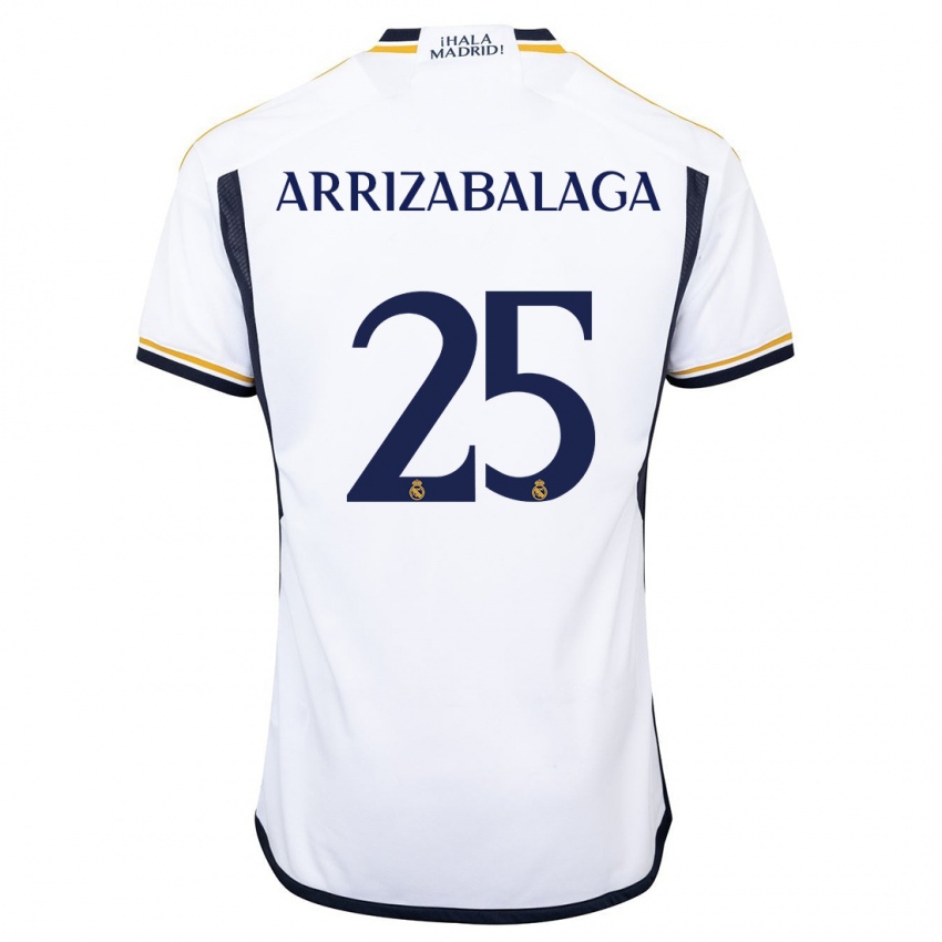 Homem Camisola Kepa Arrizabalaga #25 Branco Principal 2023/24 Camisa Brasil