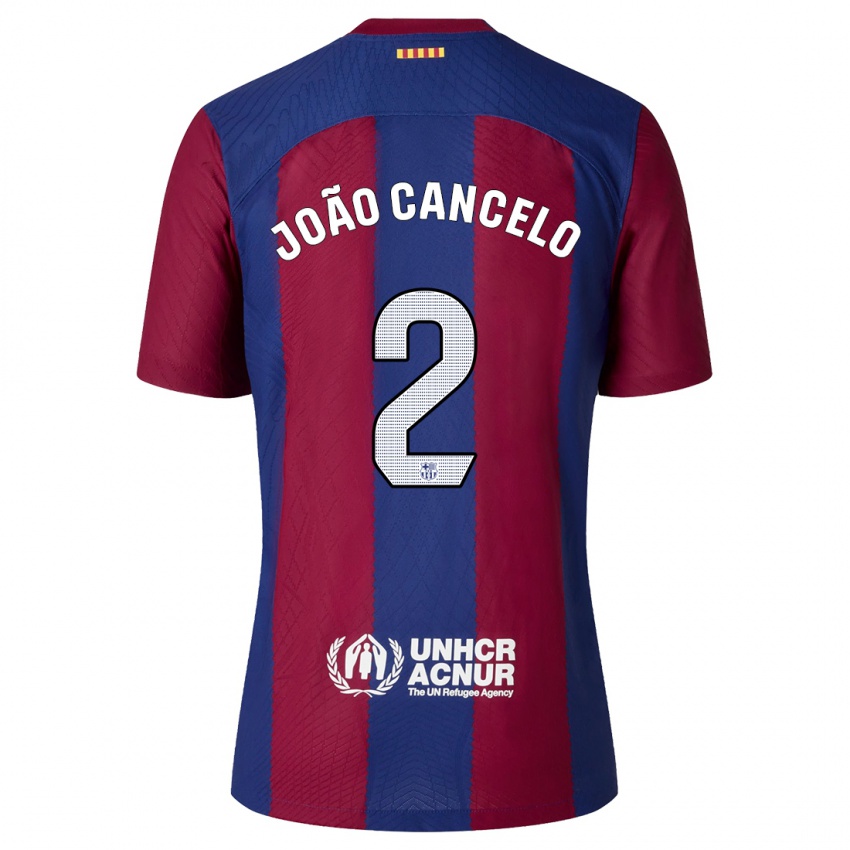 Homem Camisola Joao Cancelo #2 Vermelho Azul Principal 2023/24 Camisa Brasil