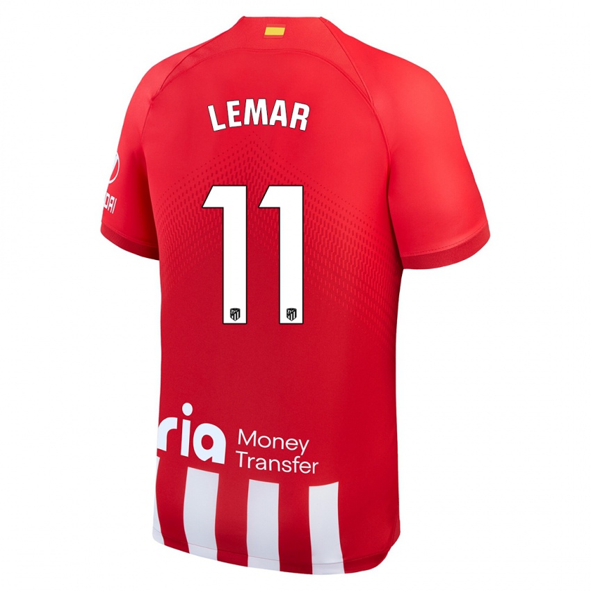 Homem Camisola Thomas Lemar #11 Vermelho Branco Principal 2023/24 Camisa Brasil
