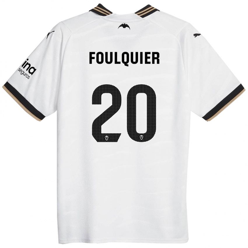 Homem Camisola Dimitri Foulquier #20 Branco Principal 2023/24 Camisa Brasil