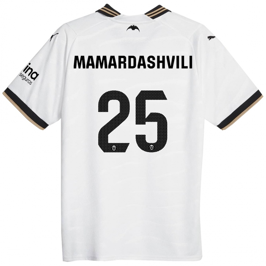 Homem Camisola Giorgi Mamardashvili #25 Branco Principal 2023/24 Camisa Brasil