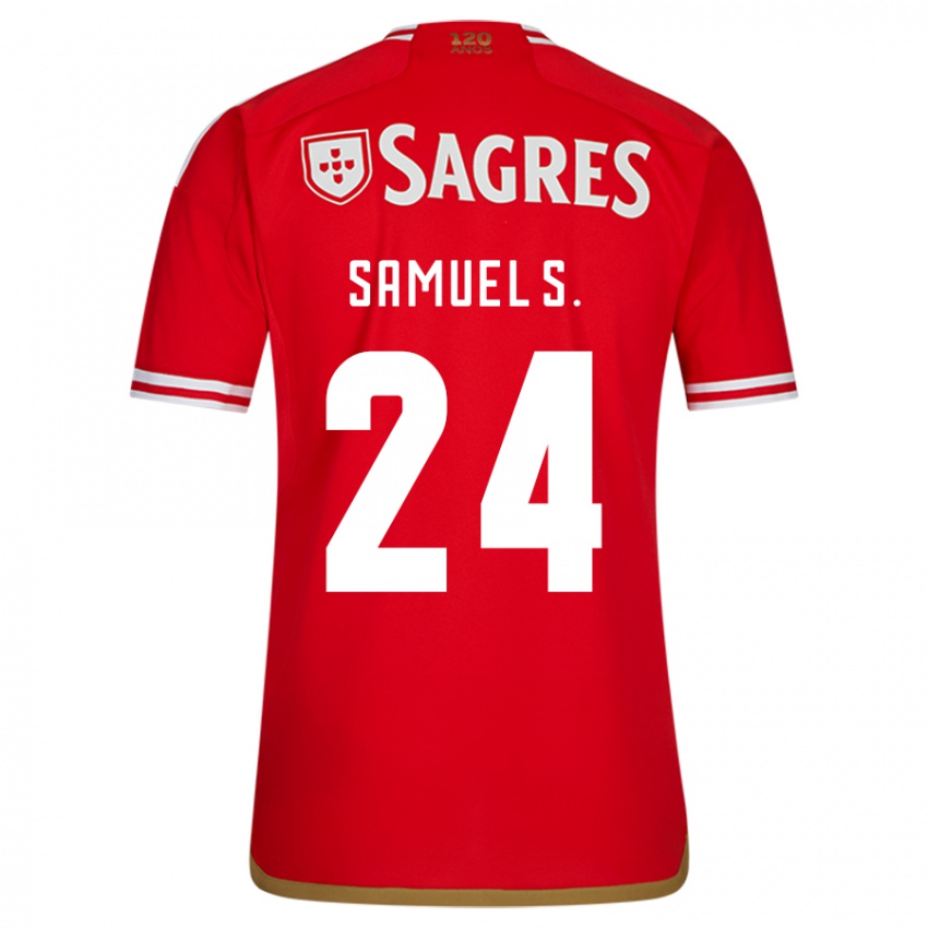 Homem Camisola Samuel Soares #24 Vermelho Principal 2023/24 Camisa Brasil