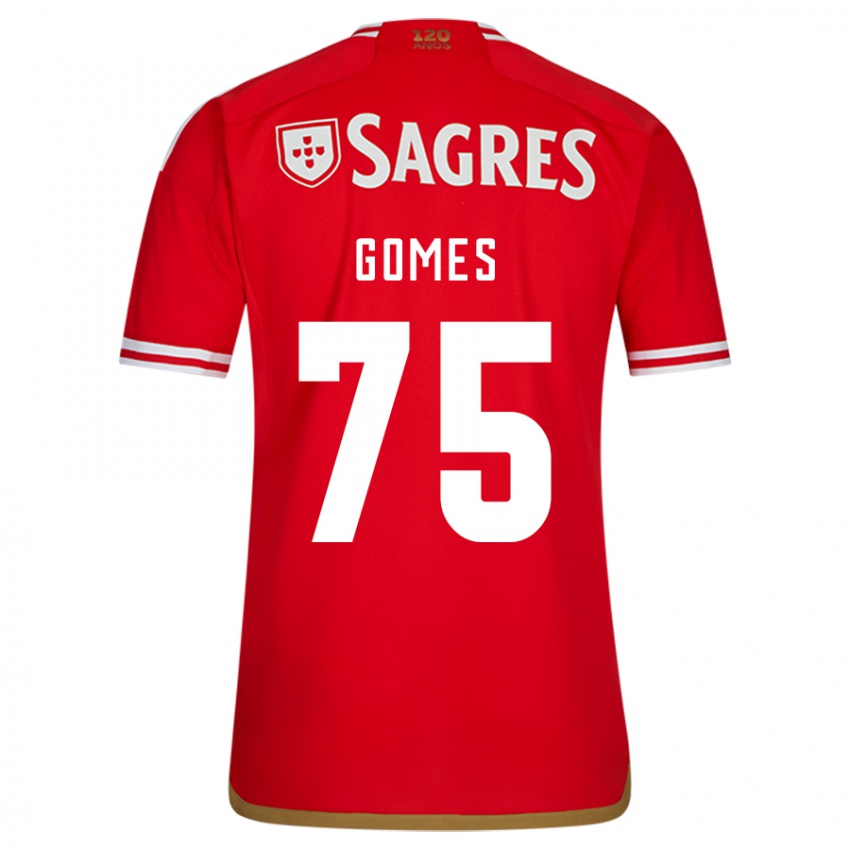 Homem Camisola André Gomes #75 Vermelho Principal 2023/24 Camisa Brasil