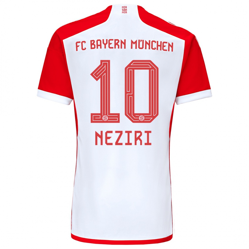 Homem Camisola Behar Neziri #10 Vermelho Branco Principal 2023/24 Camisa Brasil