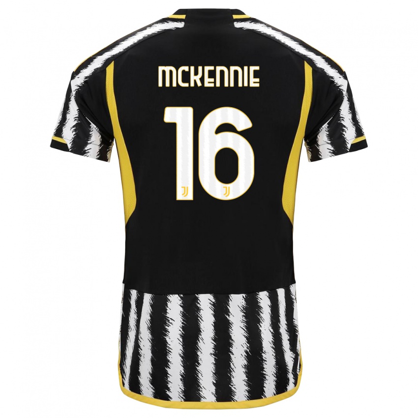 Homem Camisola Weston Mckennie #16 Preto Branco Principal 2023/24 Camisa Brasil