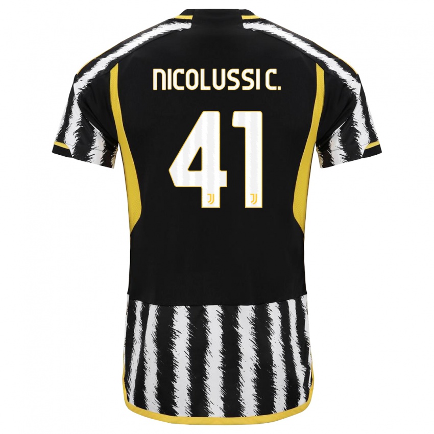 Homem Camisola Hans Nicolussi Caviglia #41 Preto Branco Principal 2023/24 Camisa Brasil