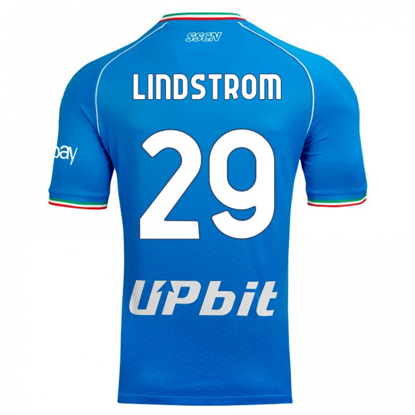 Homem Camisola Jesper Lindstrom #29 Céu Azul Principal 2023/24 Camisa Brasil