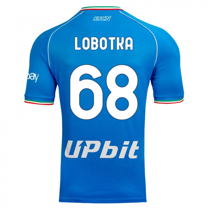 Homem Camisola Stanislav Lobotka #68 Céu Azul Principal 2023/24 Camisa Brasil
