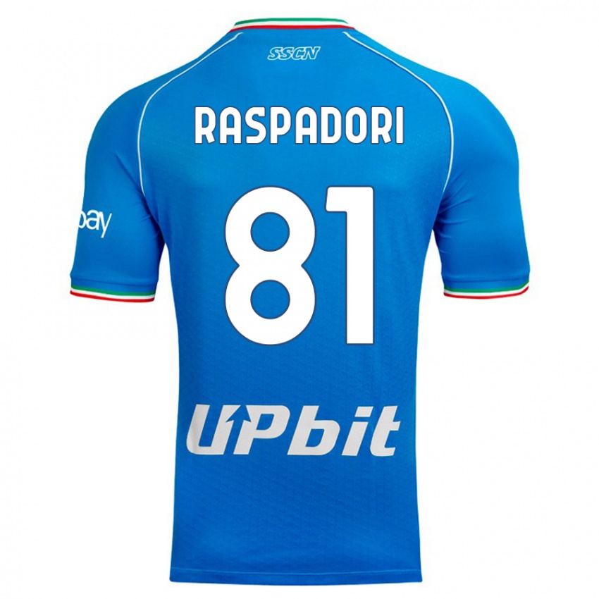 Homem Camisola Giacomo Raspadori #81 Céu Azul Principal 2023/24 Camisa Brasil