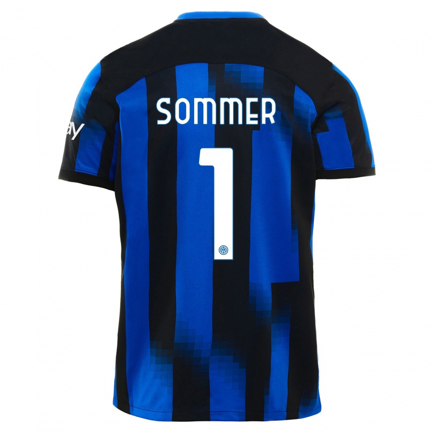 Homem Camisola Yann Sommer #1 Preto Azul Principal 2023/24 Camisa Brasil