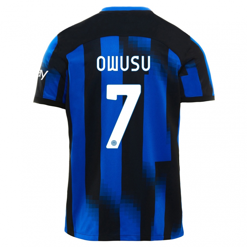 Homem Camisola Enoch Owusu #7 Preto Azul Principal 2023/24 Camisa Brasil