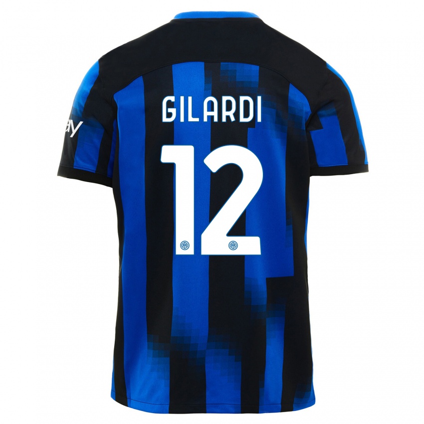 Homem Camisola Astrid Gilardi #12 Preto Azul Principal 2023/24 Camisa Brasil