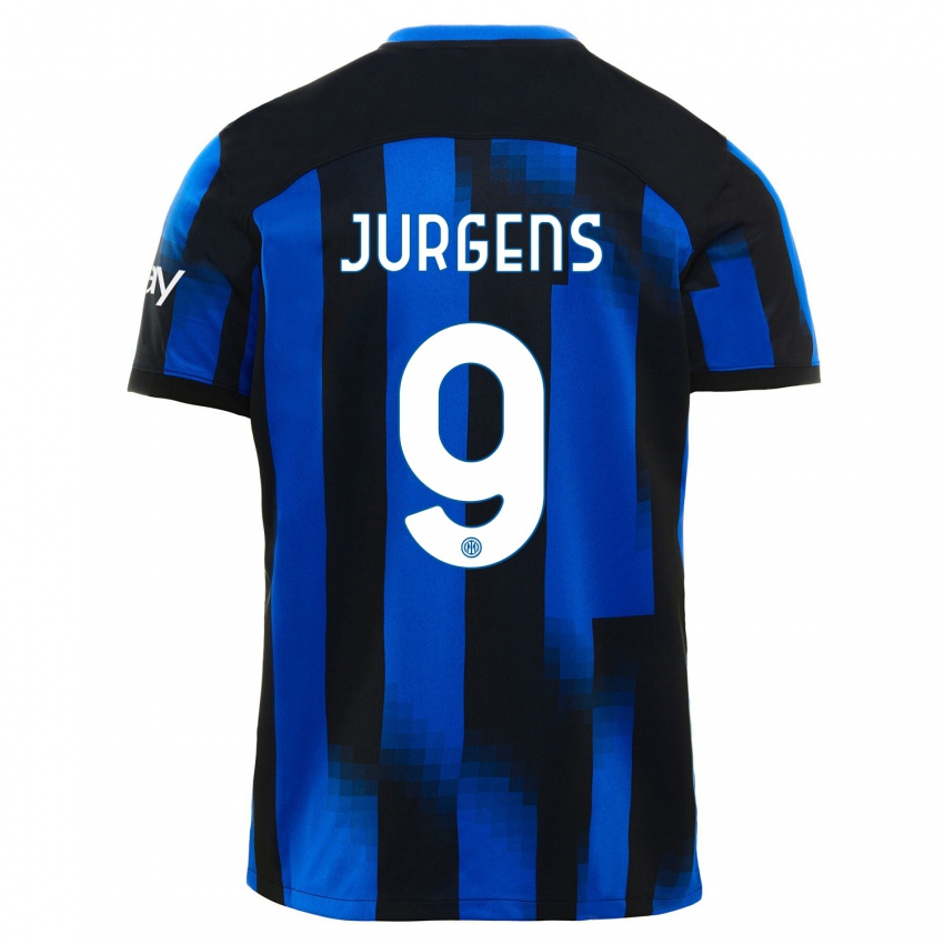 Homem Camisola Oliver Jurgens #9 Preto Azul Principal 2023/24 Camisa Brasil