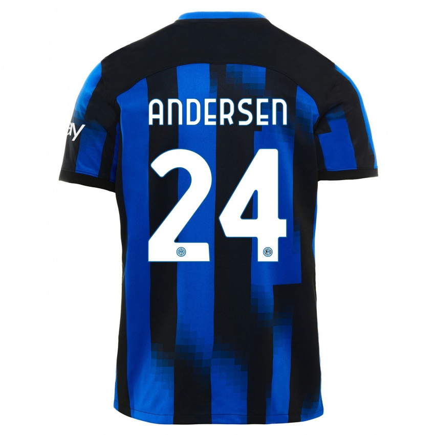 Homem Camisola Silas Andersen #24 Preto Azul Principal 2023/24 Camisa Brasil