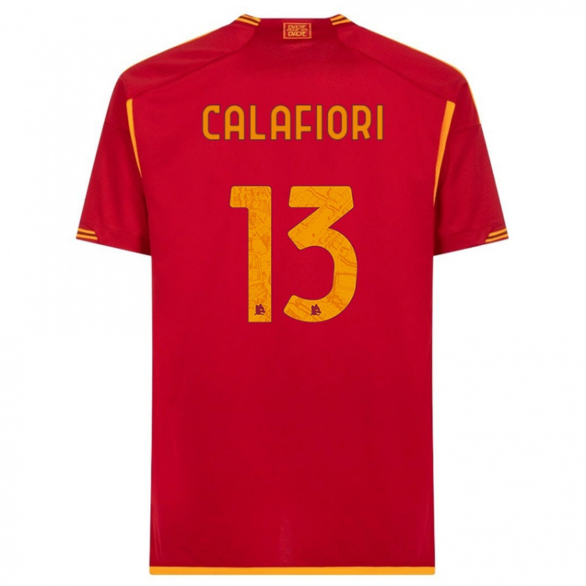 Homem Camisola Riccardo Calafiori #13 Vermelho Principal 2023/24 Camisa Brasil