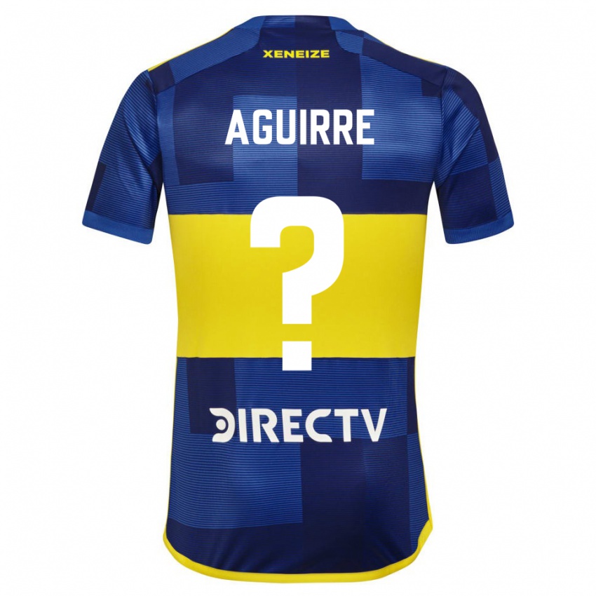 Homem Camisola Federico Aguirre #0 Azul Escuro Amarelo Principal 2023/24 Camisa Brasil