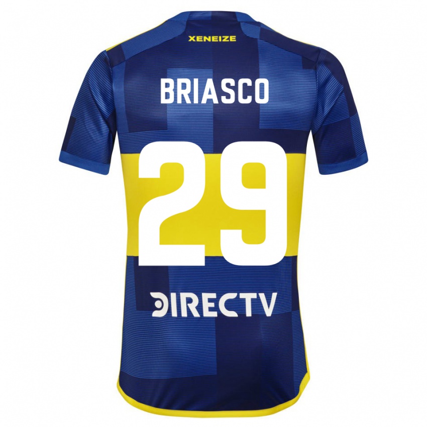 Homem Camisola Norberto Briasco #29 Azul Escuro Amarelo Principal 2023/24 Camisa Brasil
