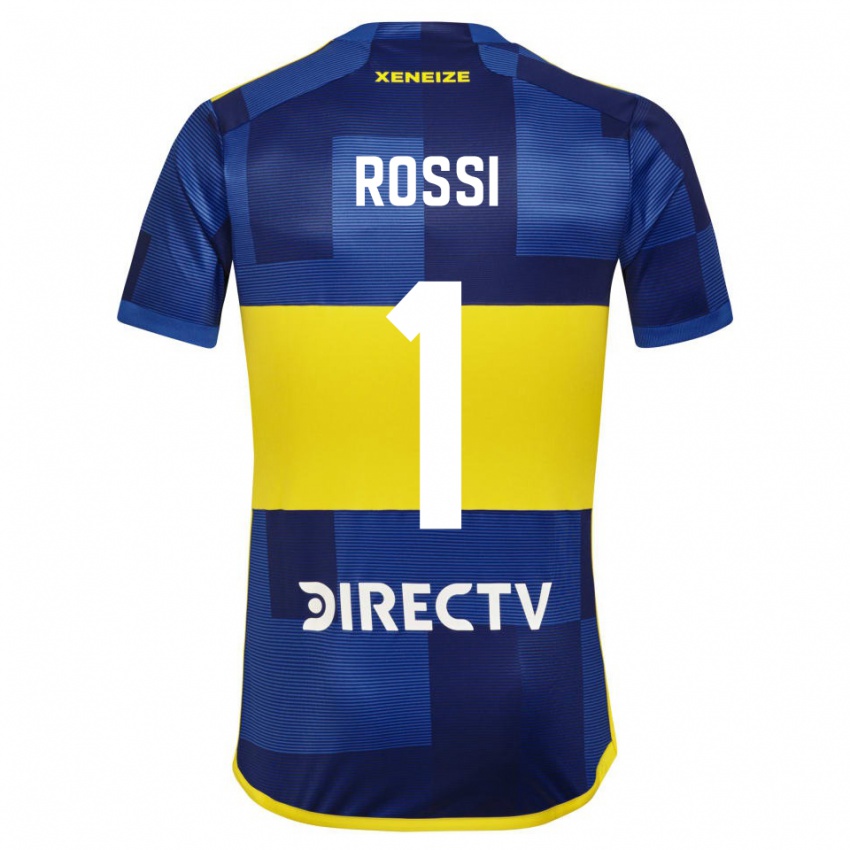 Homem Camisola Agustin Rossi #1 Azul Escuro Amarelo Principal 2023/24 Camisa Brasil