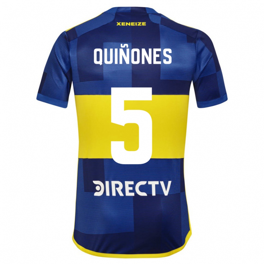 Homem Camisola Florencia Quiñones #5 Azul Escuro Amarelo Principal 2023/24 Camisa Brasil