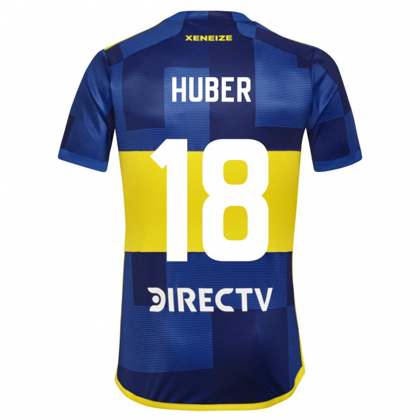 Homem Camisola Clarisa Huber #18 Azul Escuro Amarelo Principal 2023/24 Camisa Brasil