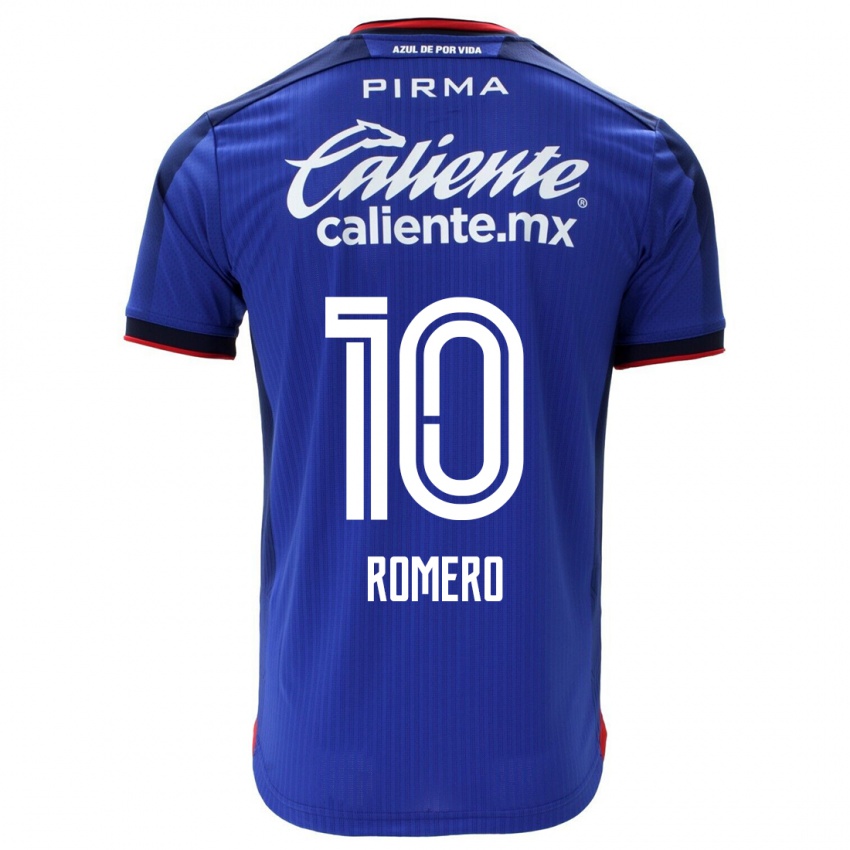Homem Camisola Angel Romero #10 Azul Principal 2023/24 Camisa Brasil