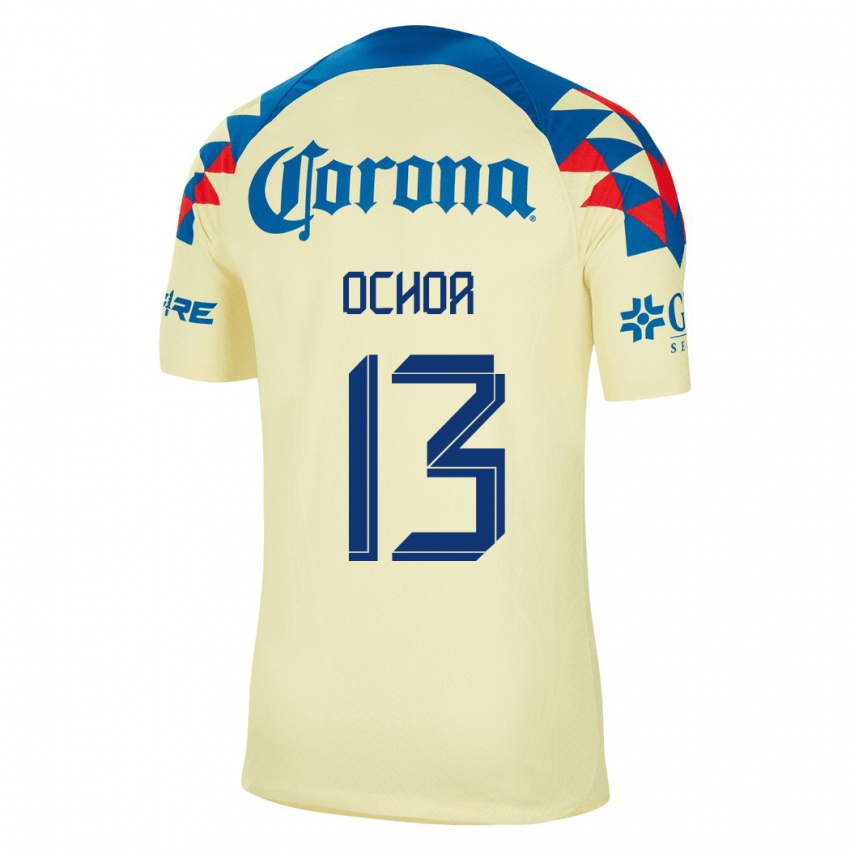 Homem Camisola Guillermo Ochoa #13 Amarelo Principal 2023/24 Camisa Brasil