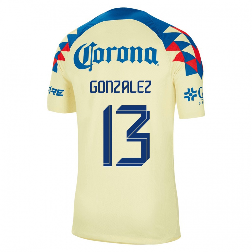 Homem Camisola Eva Gonzalez #13 Amarelo Principal 2023/24 Camisa Brasil