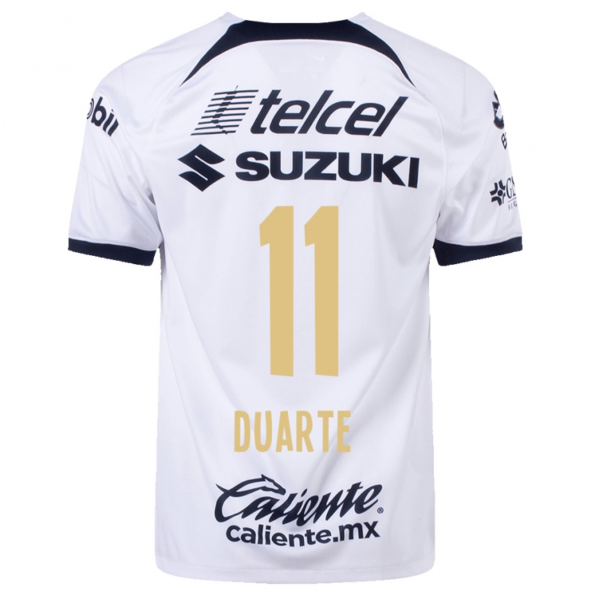 Homem Camisola Luz Duarte #11 Branco Principal 2023/24 Camisa Brasil