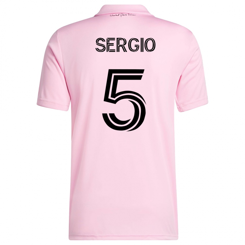 Homem Camisola Sergio Busquets #5 Rosa Principal 2023/24 Camisa Brasil