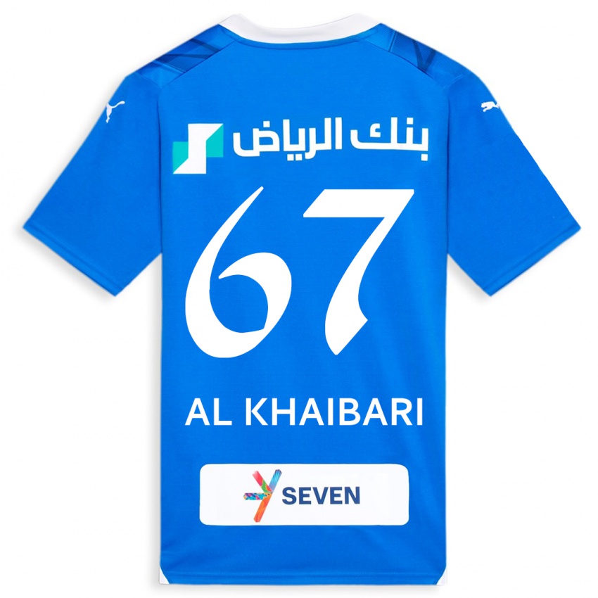 Homem Camisola Mohammed Al-Khaibari #67 Azul Principal 2023/24 Camisa Brasil