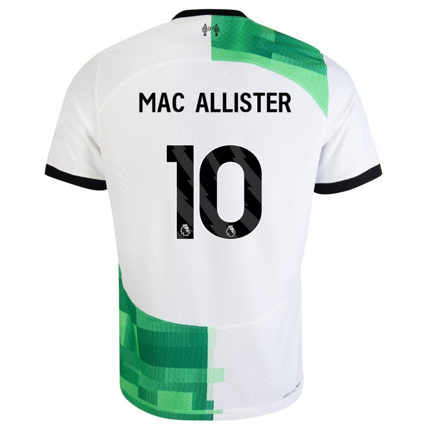 Homem Camisola Alexis Mac Allister #10 Branco Verde Alternativa 2023/24 Camisa Brasil