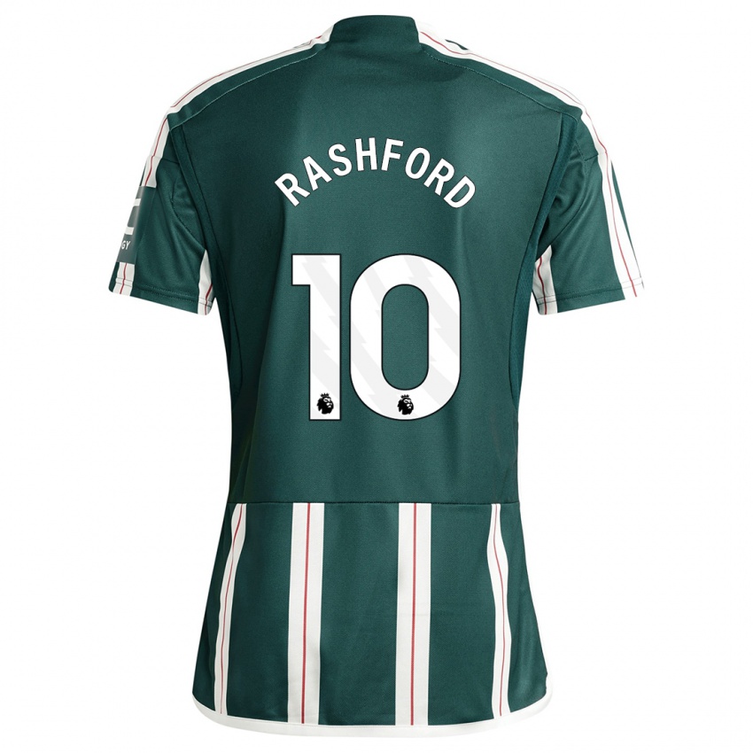 Homem Camisola Marcus Rashford #10 Verde Escuro Alternativa 2023/24 Camisa Brasil