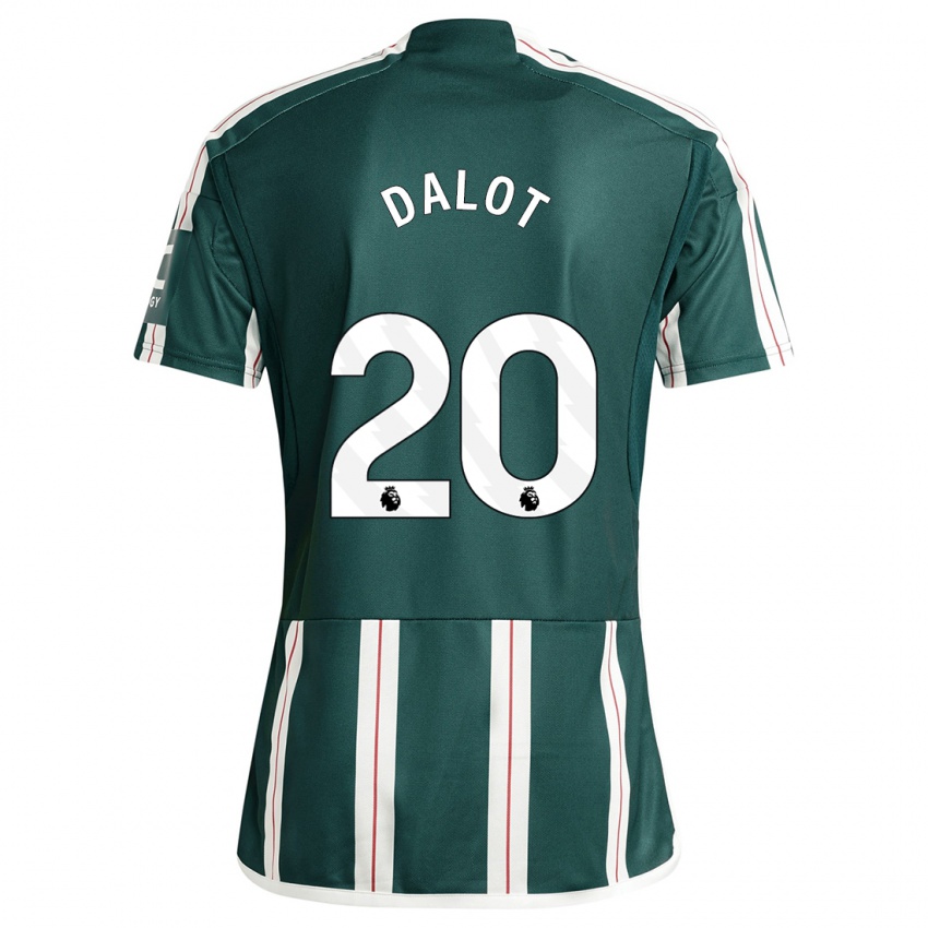 Homem Camisola Diogo Dalot #20 Verde Escuro Alternativa 2023/24 Camisa Brasil