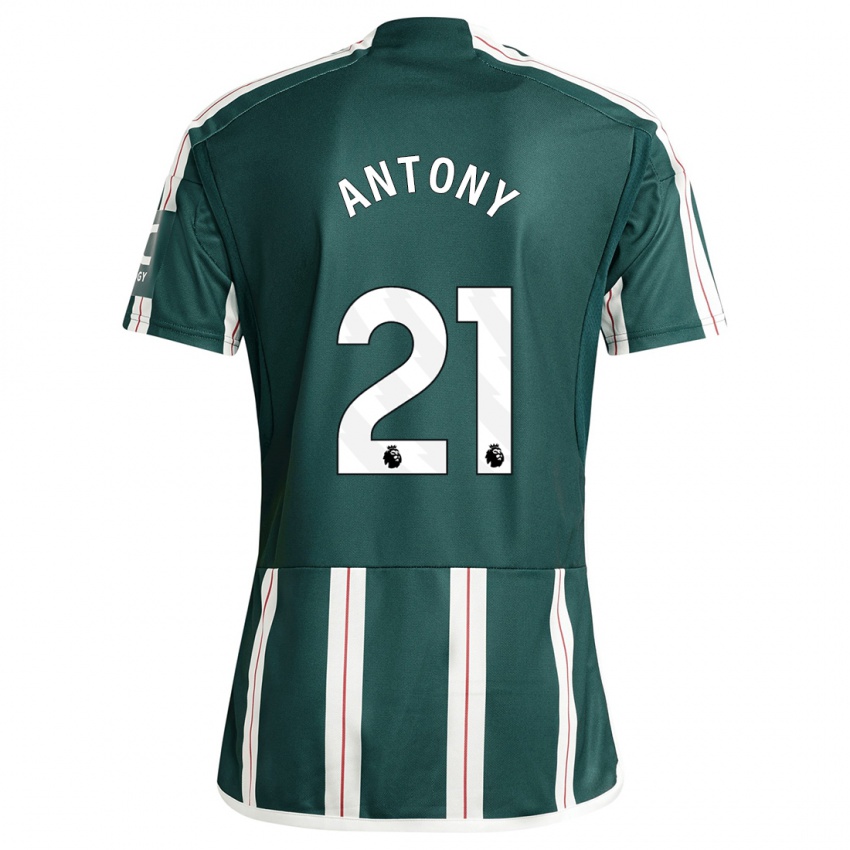 Homem Camisola Antony #21 Verde Escuro Alternativa 2023/24 Camisa Brasil