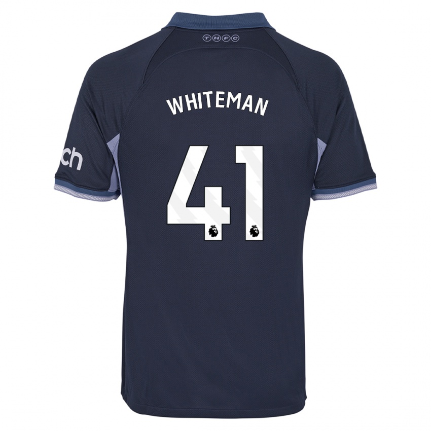 Homem Camisola Alfie Whiteman #41 Azul Escuro Alternativa 2023/24 Camisa Brasil