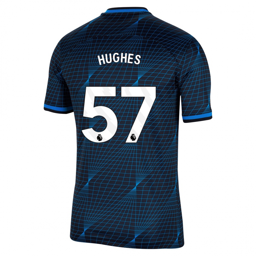 Homem Camisola Brodi Hughes #57 Azul Escuro Alternativa 2023/24 Camisa Brasil
