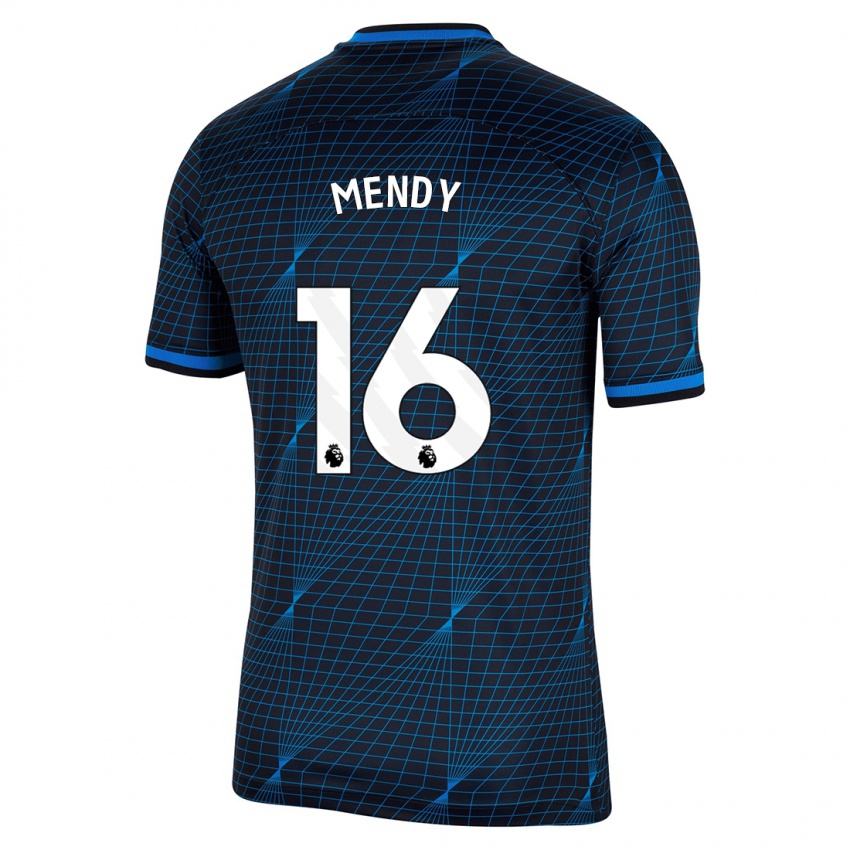 Homem Camisola Edouard Mendy #16 Azul Escuro Alternativa 2023/24 Camisa Brasil