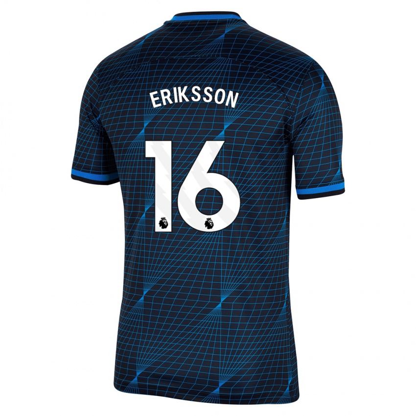 Homem Camisola Magdalena Eriksson #16 Azul Escuro Alternativa 2023/24 Camisa Brasil