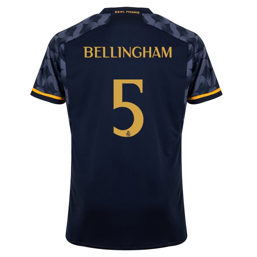 Homem Camisola Jude Bellingham #5 Azul Escuro Alternativa 2023/24 Camisa Brasil