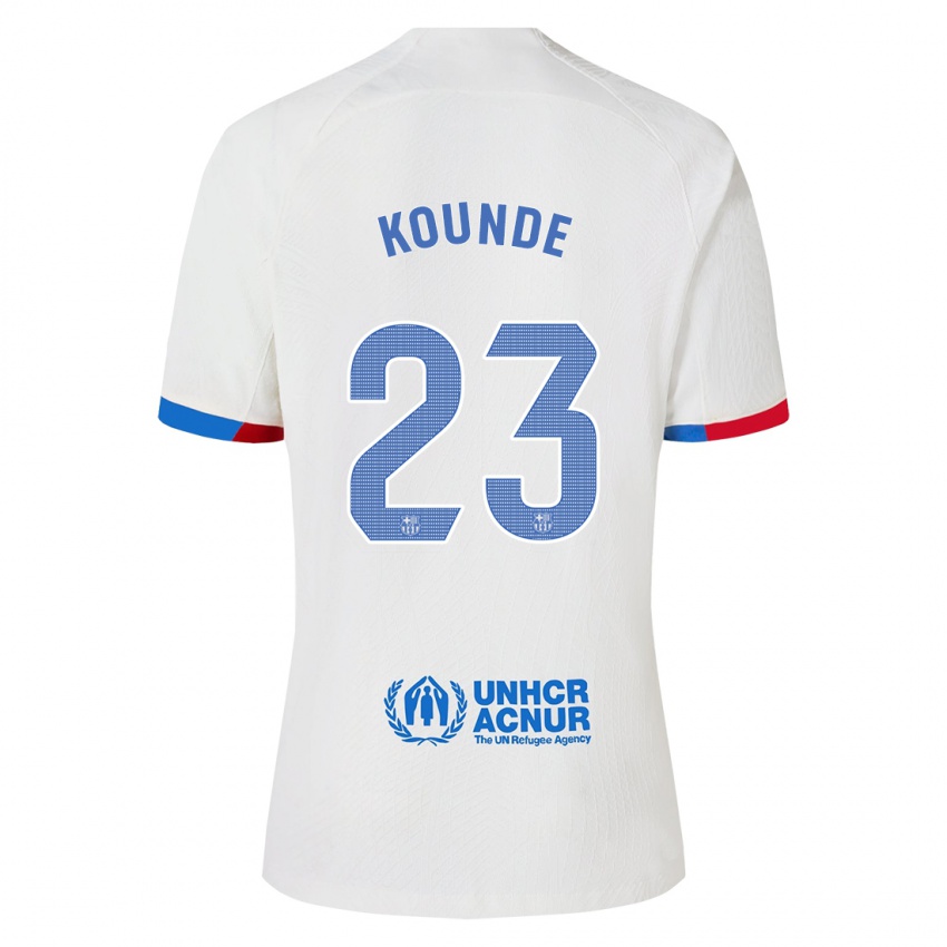 Homem Camisola Jules Kounde #23 Branco Alternativa 2023/24 Camisa Brasil