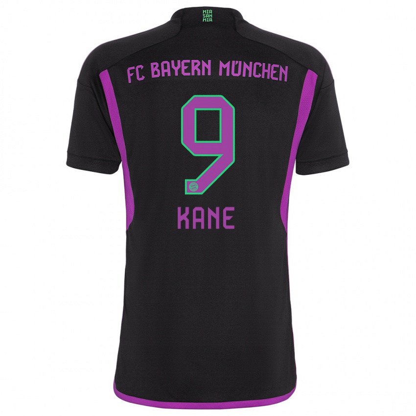 Homem Camisola Harry Kane #9 Preto Alternativa 2023/24 Camisa Brasil