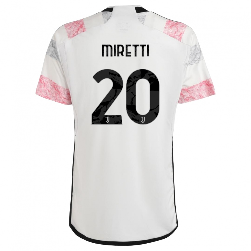 Homem Camisola Fabio Miretti #20 Branco Rosa Alternativa 2023/24 Camisa Brasil