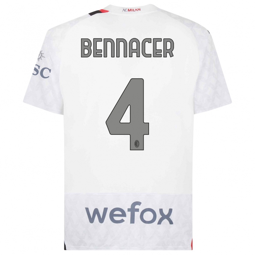Homem Camisola Ismael Bennacer #4 Branco Alternativa 2023/24 Camisa Brasil