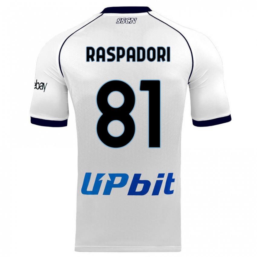 Homem Camisola Giacomo Raspadori #81 Branco Alternativa 2023/24 Camisa Brasil