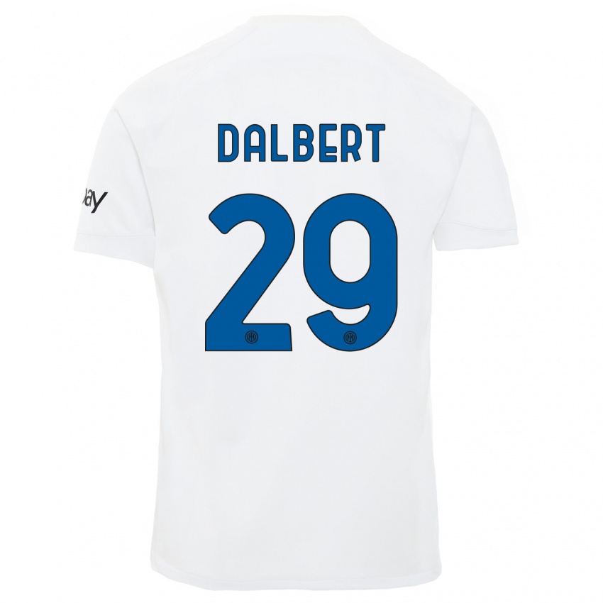 Homem Camisola Dalbert #29 Branco Alternativa 2023/24 Camisa Brasil